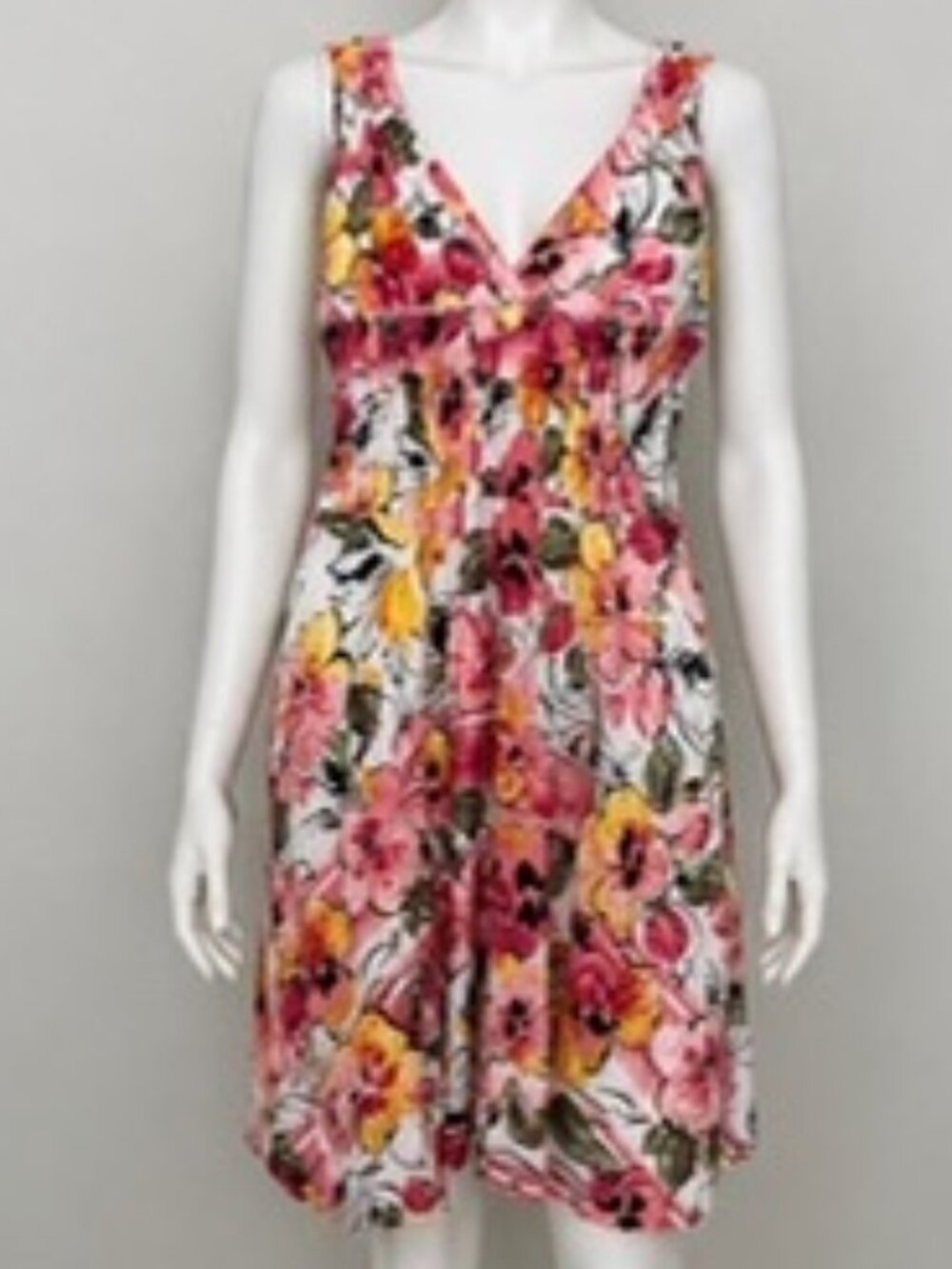 Vergi Fashion Floral Cotton Smocked Sundress Size 2